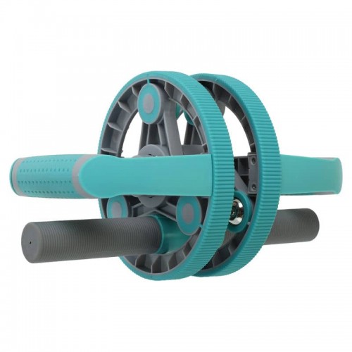 Колесо для преса 3 в 1 універсальний компактний фітнес-набір Yogaplus Multipurpose сірий-бірюзовий, код: FI-9377_T