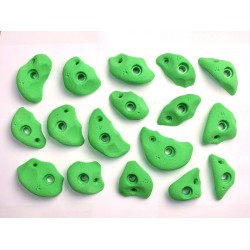 Набір зацепів для скалодрома UkrHolds Set M9 17 штук, зелений, код: Set M9