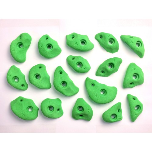 Набір зацепів для скалодрома UkrHolds Set M9 17 штук, зелений, код: Set M9 Набір зацепів для скалодрома UkrHolds Set M9 17 штук, зелений, код: Set M9