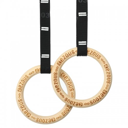 Кільця гімнастичні для кросфіту Ezous Wooden Gym Rings d-32мм, код: E-02 Кільця гімнастичні для кросфіту Ezous Wooden Gym Rings d-32мм, код: E-02