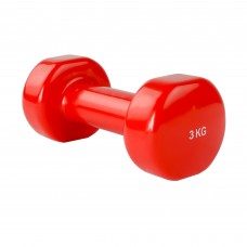 Гантель вінілова для фітнесу Stein 1x3 кг, червоний, код: DB3012-3-ST