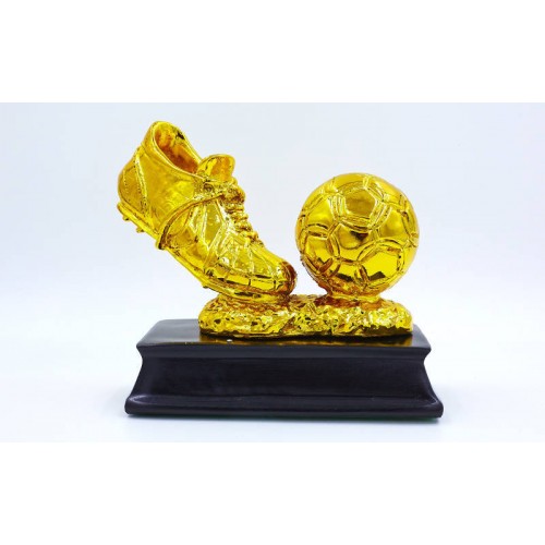 Статуетка нагородна спортивна PlayGame Футбол Бутса з м"ячем 150х140х80 мм, код: C-3793-B2