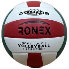 М"яч волейбольний Ronex 1500 SoftTouch №5, червоний-білий-зелений, код: RX-1500-WS