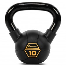 Гиря тренувальна цільна сталева з PVC покриттям Mdbuddy 10кг, чорний, код: TA-5428-10