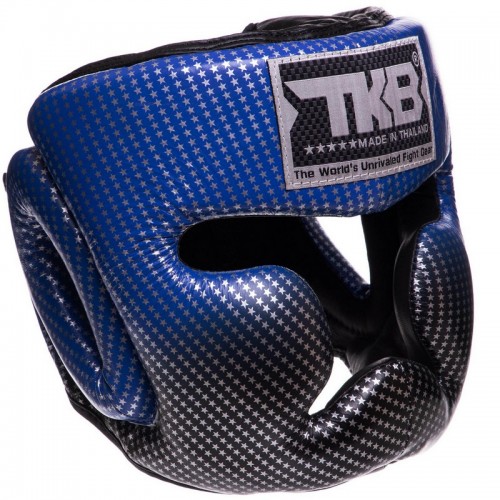 Шолом боксерський з повним захистом шкіряна Top King  Super Star L синій, код: TKHGSS-01_LBL-S52