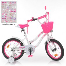 Велосипед дитячий Profi Kids Star d=16, біло-малиновий, код: Y1694-1-MP