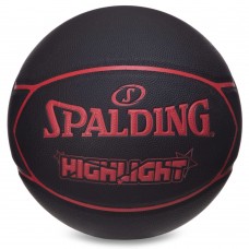 М"яч баскетбольний Spalding HighLight №7 чорний, код: 76868Y-S52