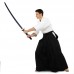 Одяг для Kendo, Iaido Aikido тренерувальний костюм Кендо, топи кендоги шани Хакама FitGo, розмір 3 (зріст 165-170см), білий-чорний, код: CO-8873_3