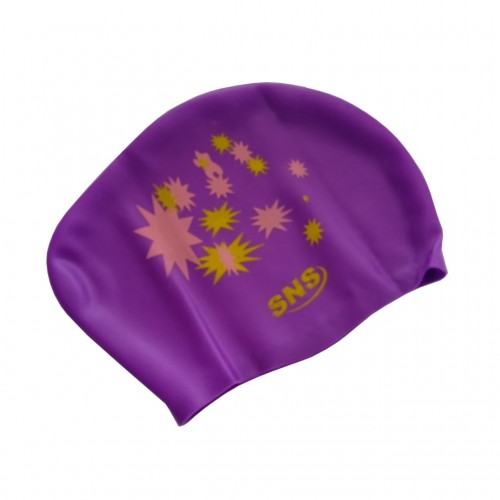 Шапочка для плавання SNS для довгого волосся KW-2Ф purple galaxy, фіолетовий, код: 11334-SNS