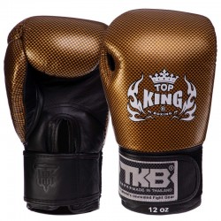 Рукавички боксерські  Top King Super Snake шкіряні 18 унцій, чорний-золотий, код: TKBGEM-02_18BK-S52
