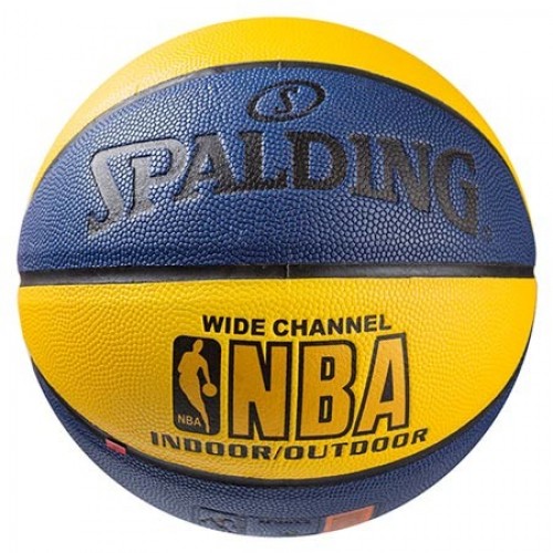 М"яч баскетбольний Spalding №7 PU жовто-синій, код: 6SP-7PUYB-WS