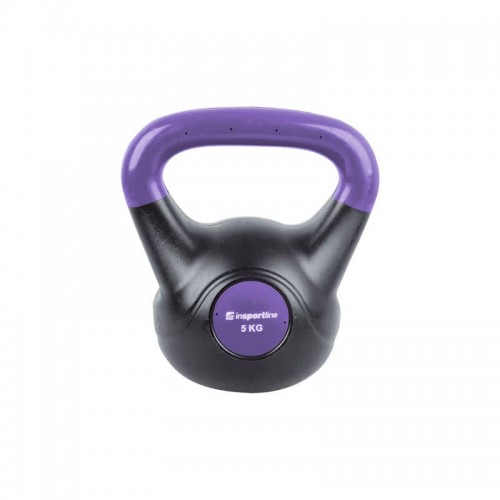 Гиря Insportline Kettlebel Dark 5 кг, чорно-фіолетовий, код: 10734-IN