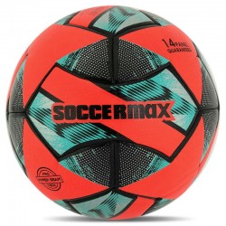 М"яч футбольний Hybrid Soccermax №5 PU, червоний-сірий, код: FB-4126_R