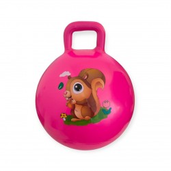 М"яч дитячий стрибун з ручкою SNS 4-D50 500мм, рожевий, код: 18210-SNS