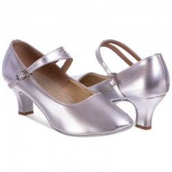 Взуття для бальних танців жіноче Zelart Стандарт, розмір 37 (23см), срібний, код: DN-3673_37GR