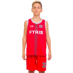 Форма баскетбольна підліткова PlayGame NB-Sport NBA Pyris 23 L (10-13 років), ріст 140-150см, червоний, код: BA-0837_LR