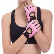 Рукавички для фітнеca FitGo розмір L рожевий, код: BC-8304_PL