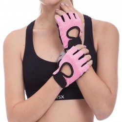 Рукавички для фітнеca FitGo розмір L рожевий, код: BC-8304_PL