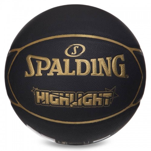 М"яч баскетбольний Spalding HighLight №7 чорний, код: 76869Y-S52 М"яч баскетбольний Spalding HighLight №7 чорний, код: 76869Y-S52