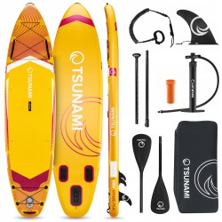 Надувна SUP дошка Tsunami Pro 350 см з веслом T11, жовтий, код: P-5905973405584 Надувна SUP дошка Tsunami Pro 350 см з веслом T11, жовтий, код: P-5905973405584