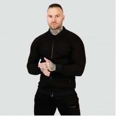 Худі чоловіче на блискавці GymBeam Zipper Hoodie Black L, чорний, код: 120814-GB