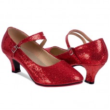 Взуття для бальних танців жіноче Zelart Стандарт, розмір 35 (22см), червоний, код: DN-3691_35R