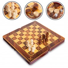 Набір настільних ігор 3 в 1 SP-Sport шахи, шашки, нарди, код: 5566C-S52