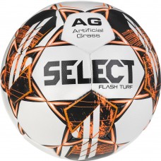 М’яч футбольний Select Flash Turf FIFA Basic №5, білий-помаранчевий, код: 5703543315376