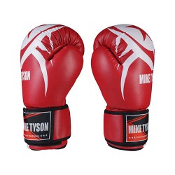 Боксерські рукавички Mike Tyson, PVC, 12oz, червоний , код: MT1707/121-WS