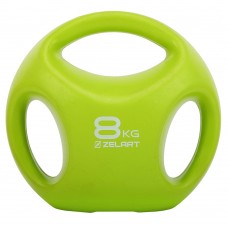 Гиря цільна пластикова PE з потрійним хватом Zelart 8кг, салатовий, код: TA-2670-8-S52