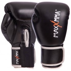 Рукавички боксерські Maxxmma на липучці 10 унцій, чорний, код: GB01S_10BK