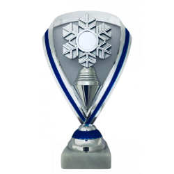 Статуетка PlayGame Снігова стрічка, жетон d 25мм, h 22см, синій, срібло, код: 2963060103501