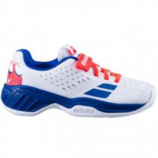 Кросівки для тенісу дитячі Babolat Pulsion all court kid white/dazling blue, розмір 31, білий-синій, код: 3324921767598