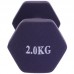 Гантели для фитнеса FitGo 1x2кг фиолетовый, код: TA-0001-2_V-S52