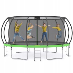 Батут із внутрішньою сіткою 4Fizjo Pro 16FT 496 см Black/Green, код: P-5907739319241
