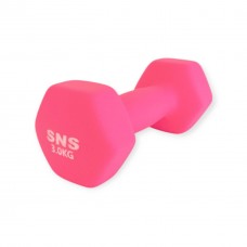 Гантель вінілова Матова SNS 1х3 кг, рожевий, код: 13534-SNS Гантель вінілова Матова SNS 1х3 кг, рожевий, код: 13534-SNS
