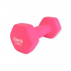 Гантель вінілова Матова SNS 1х3 кг, рожевий, код: 13534-SNS