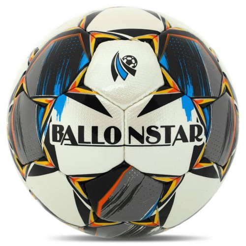 М"яч футбольний Ballonstar Crystal №5 PU, білий-сірий, код: BC-8166_GR