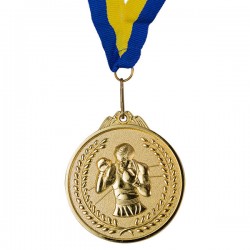 Медаль нагородна PlayGame боксd = 65 мм золото, срібло, бронза, код: 354-1-WS