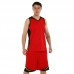 Форма баскетбольна майка та шорти Lidong 4XL, червоний-чорний, код: L044_4XLR