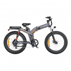 Електровелосипед фетбайк ENGWE X-24 Dual Batteries (1000 Вт; 19,2 А/год+10 А/год; 48 В), колеса 24х4", з ручкою газу, сірий, код: En-X24-gray