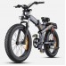 Електровелосипед фетбайк ENGWE X-24 Dual Batteries (1000 Вт; 19,2 А/год+10 А/год; 48 В), колеса 24х4", з ручкою газу, сірий, код: En-X24-gray