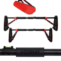 Турнік розсувний Cornix Elite+ 80-120 см, чорний-червоний, код: XR-0294