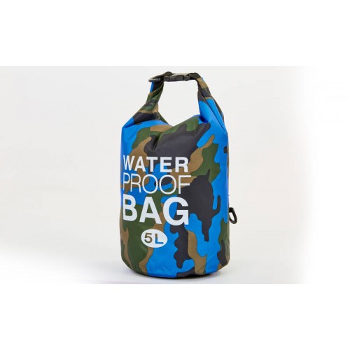 Водонепроникний гермомішок SP-Sport Waterproof Bag 5л камуфляж синій, код: TY-6878-5_KBL-S52