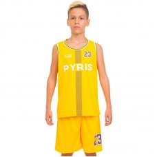 Форма баскетбольна підліткова PlayGame NB-Sport NBA Pyris 23 L (10-13 років), ріст 140-150см, жовтий, код: BA-0837_LY