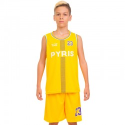 Форма баскетбольна підліткова PlayGame NB-Sport NBA Pyris 23 L (10-13 років), ріст 140-150см, жовтий, код: BA-0837_LY