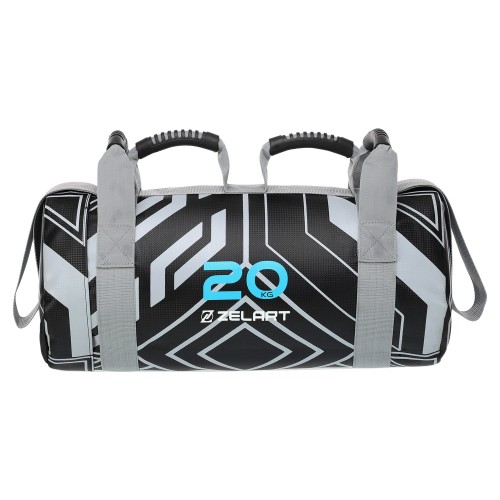 Мішок обтяжувач для функціонального тренінгу Power Bag Mdbuddy 20кг, чорний, код: FI-2820-20