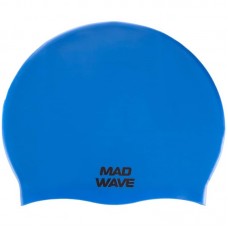 Шапочка для плавання силіконова для дорослих MadWave Light Big синій, код: M053113_BL