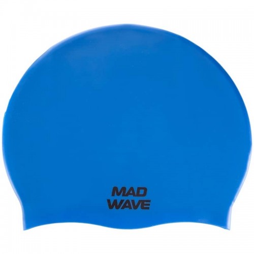 Шапочка для плавання силіконова для дорослих MadWave Light Big синій, код: M053113_BL