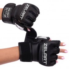 Рукавички для змішаних єдиноборств MMA Zelart XS, чорний-білий, код: BO-5699_XSBKW